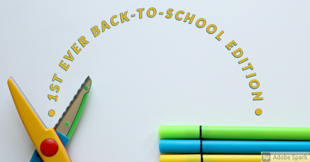 back to school banner image with school supplies